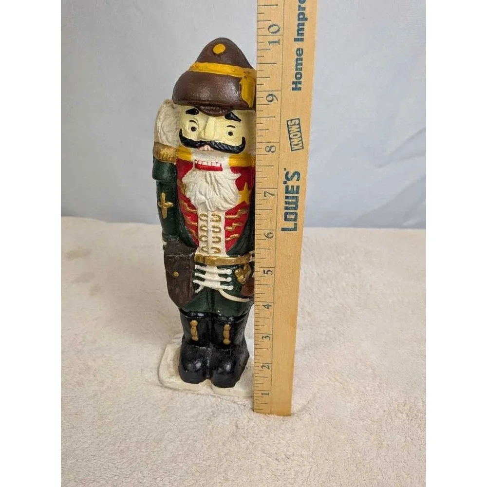 Vintage Cast Iron Nutcracker Soldier Door Stop Decorative Figurine Holiday‎